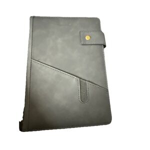 Notebook‎ Vintage Leather Journal  Travel Black Snap Ribbon Page Finder T22